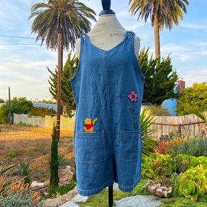 Vintage 90s Winnie the Pooh romper overalls